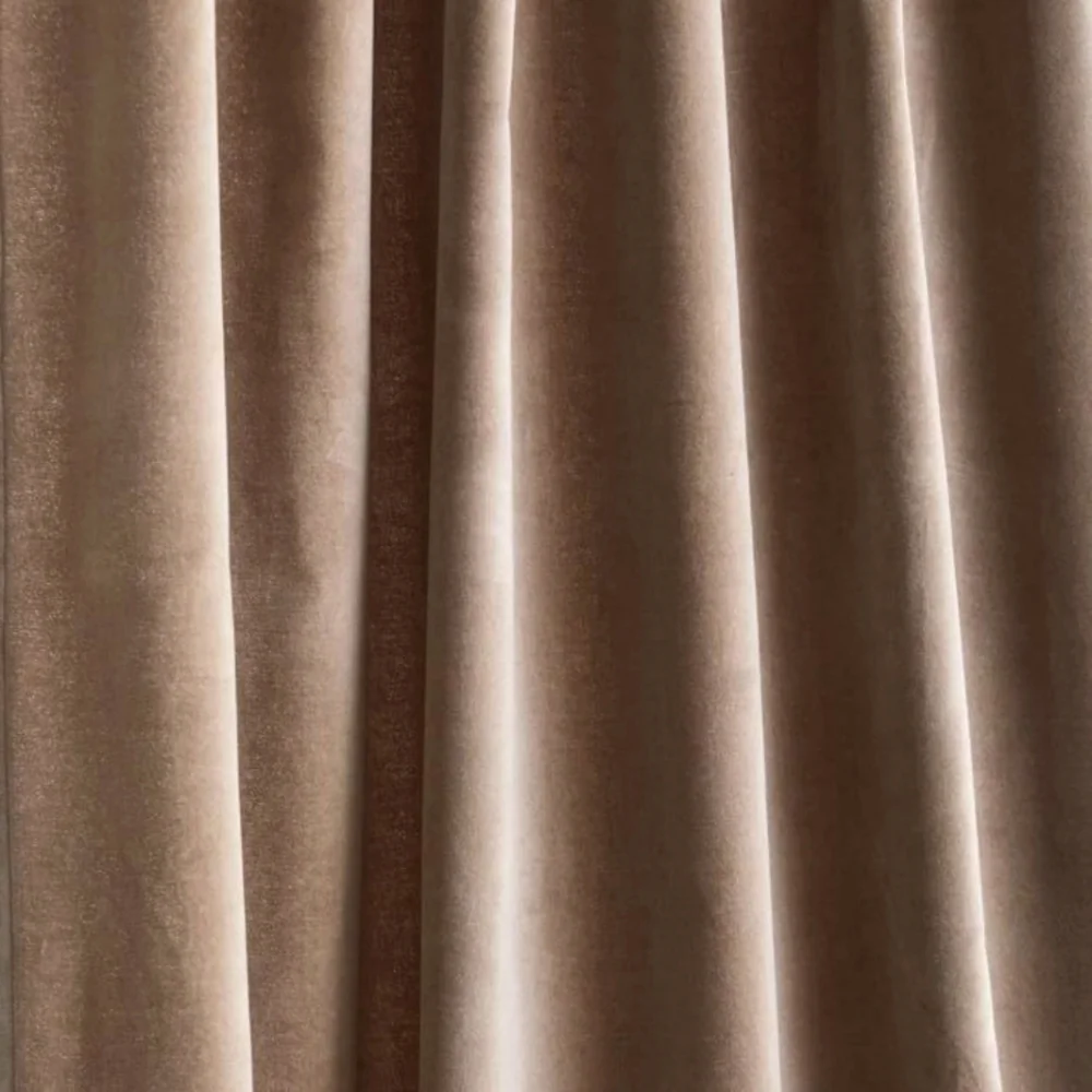 West Elm Cotton Velvet Curtain Blackout Brand New